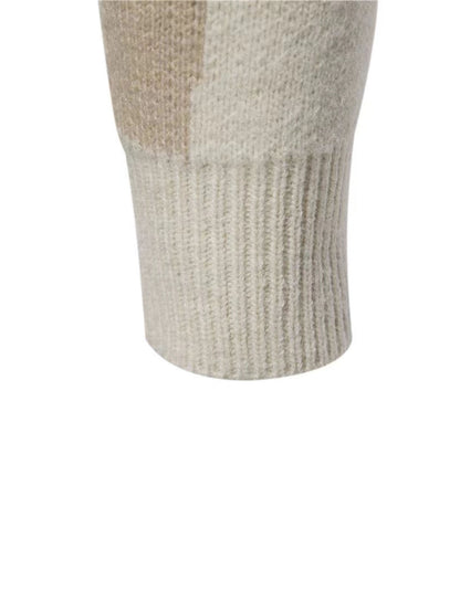 Men'S Zebra Print Turtleneck Knitted Sweater for Casual Warmth in Autumn And Winter