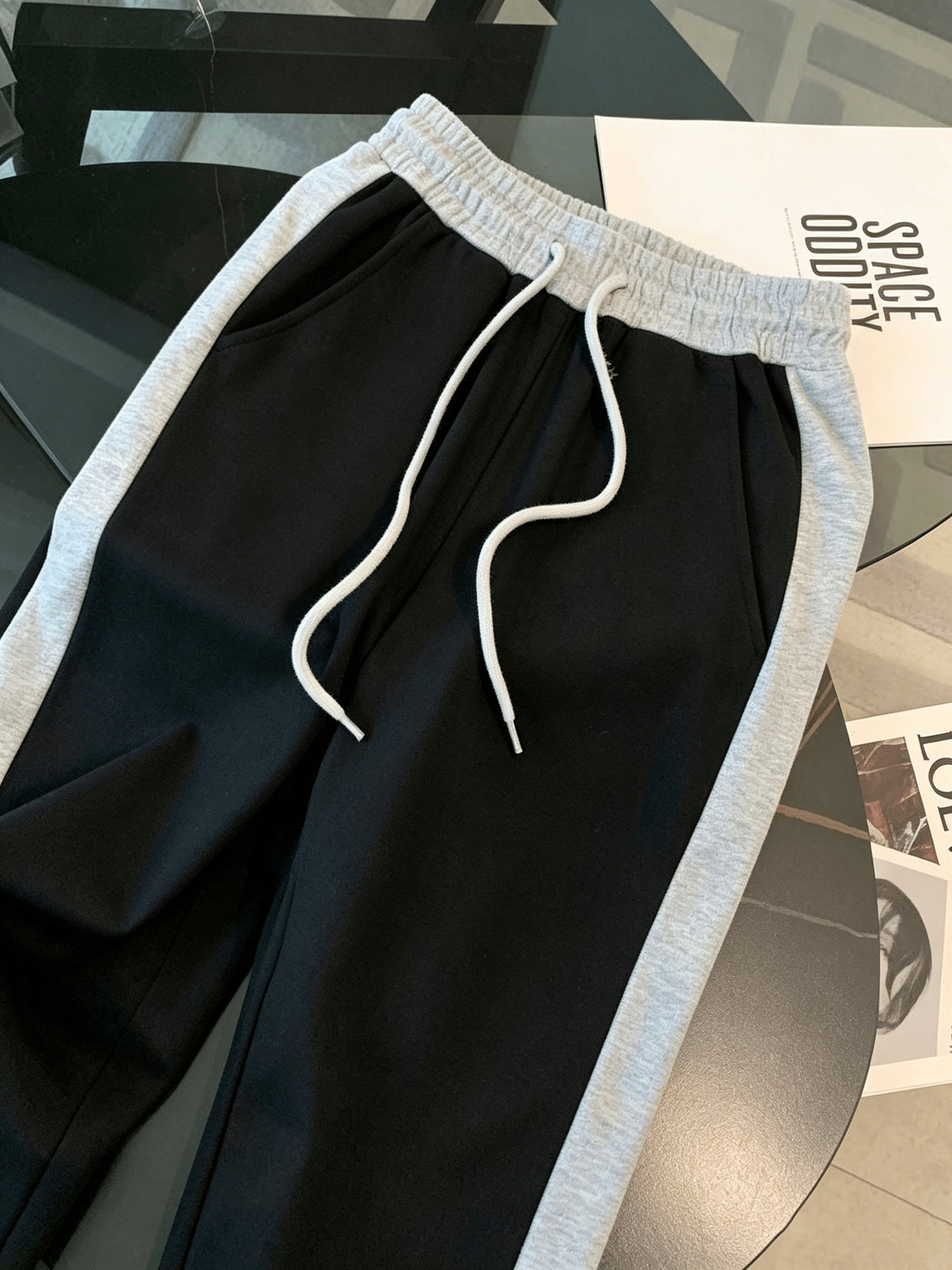 Mens Casual Hooded Sweatshirt and Wide-Leg Pants Set - Autumn - ayq