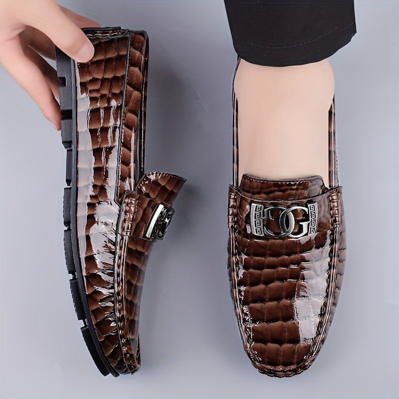 Universal Slip-On PU Driving Doudou Shoes with Rubber Sole