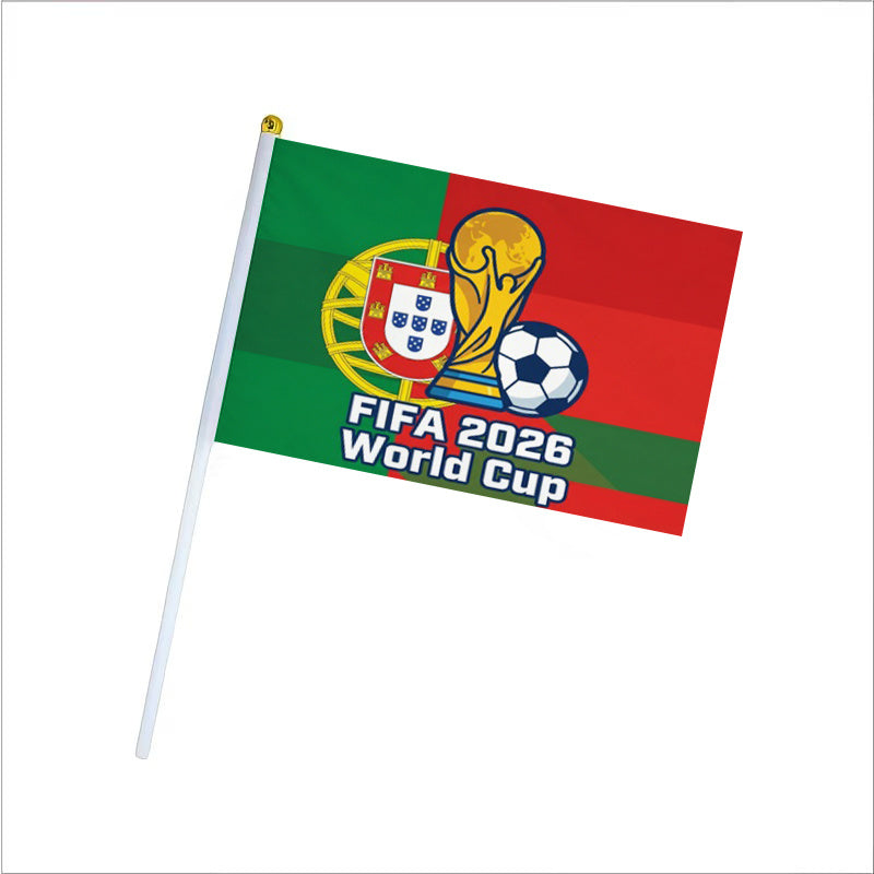 2026 World Cup Fan Cheer Handheld Banner with Portuguese Flag