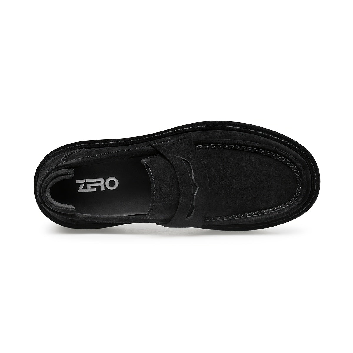 Men's Casual Loafers Leather Slip-On Platform Sole Shoes