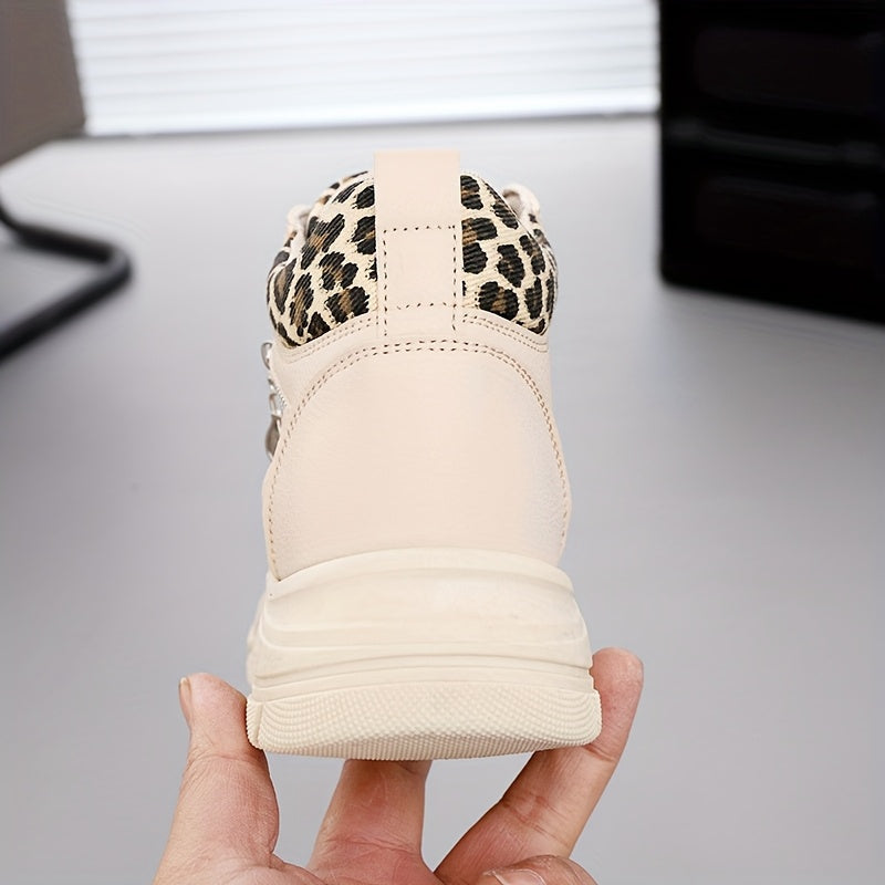 Women'S Stylish Leopard Print Sneakers - Casual, Versatile Walking Shoes for Outdoor and Fitness Activities, Lightweight and Comfortable, All-Season Use, Casual Walking Shoes   Leopard Print Sneakers   Comfortable Walking Sho
