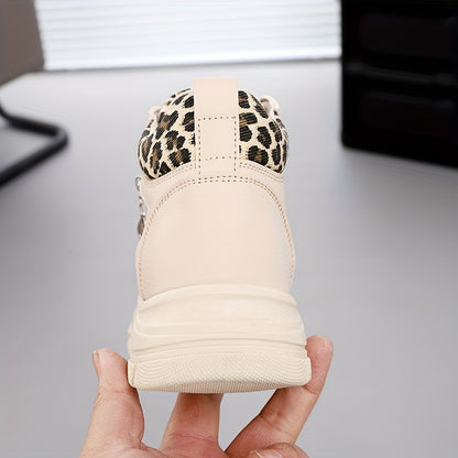 Women'S Stylish Leopard Print Sneakers - Casual, Versatile Walking Shoes for Outdoor and Fitness Activities, Lightweight and Comfortable, All-Season Use, Casual Walking Shoes   Leopard Print Sneakers   Comfortable Walking Sho