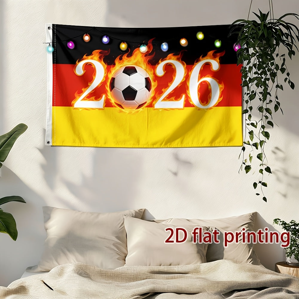 German Flag 2026 Event Flame Football Fan Support Banner