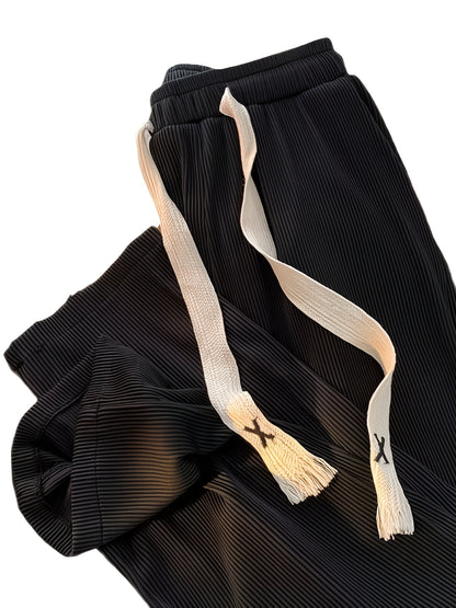 Men'S Lightweight Elastic Waist Sports Casual Long Pants, Comfortable And Breathable, Stylish Men'S Casual Athletic Trousers - ayq