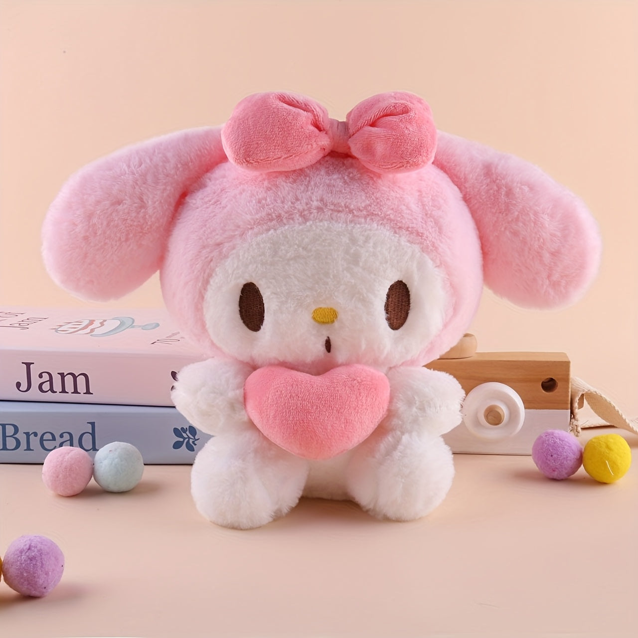Sanrio Hello Kitty Kuromi My Melody Heart-Shaped Plush Pillow Doll, Cute Room Decor Collectible Plush Toy, Charming Plush Doll for Birthday Holiday Gift for Girls