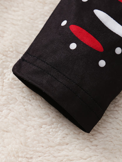 2pcs Girls' Long Sleeve Christmas Santa Claus Letter Print Irregular Skirt + Pants Set, Holiday Outfit, Seasonal Clothing, Festive Design, Elegant Style, Quality Stitching, Comfortable Fit, Twopiece Outfit, Matching Set, Holi