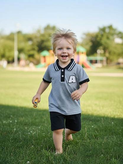 Summer Baby Girl 2-Piece Casual Short Sleeve Top & Shorts Set
