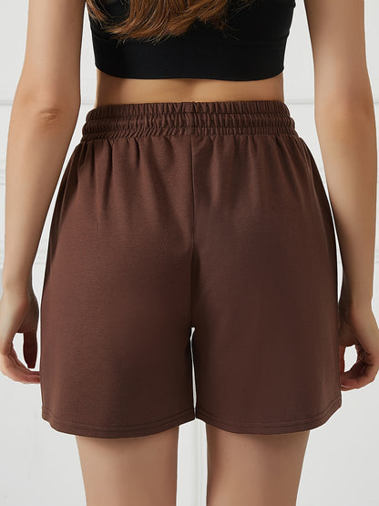 Women's Summer Drawstring Athletic Shorts with Front Pockets