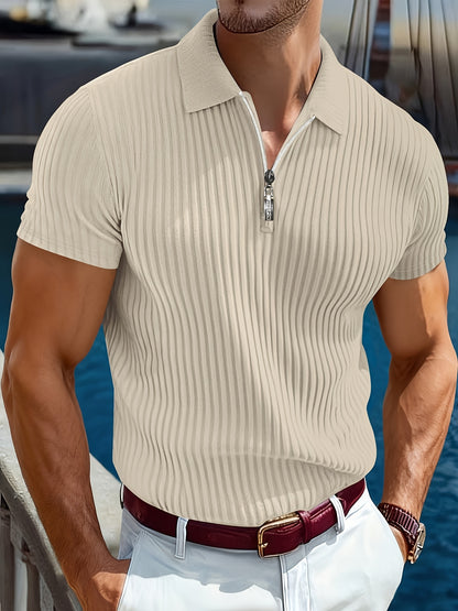 Men'S Summer Casual Short-Sleeve Outdoor Street Polo Shirt, Breathable And Comfortable T-Shirt - ayq
