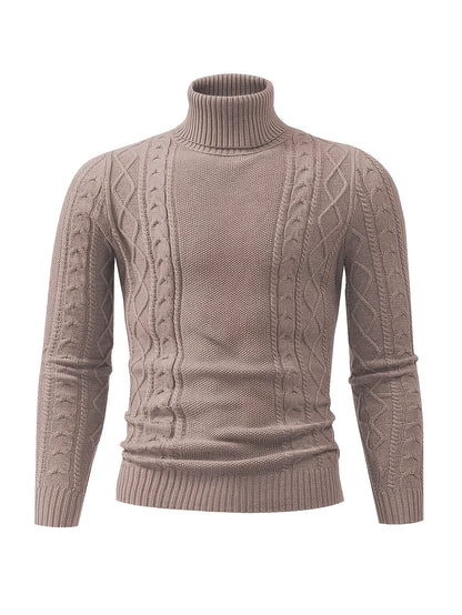 2024 New Cross-Border Men'S Plaid Knit Pullover Sweater (Men'S Warm Top)