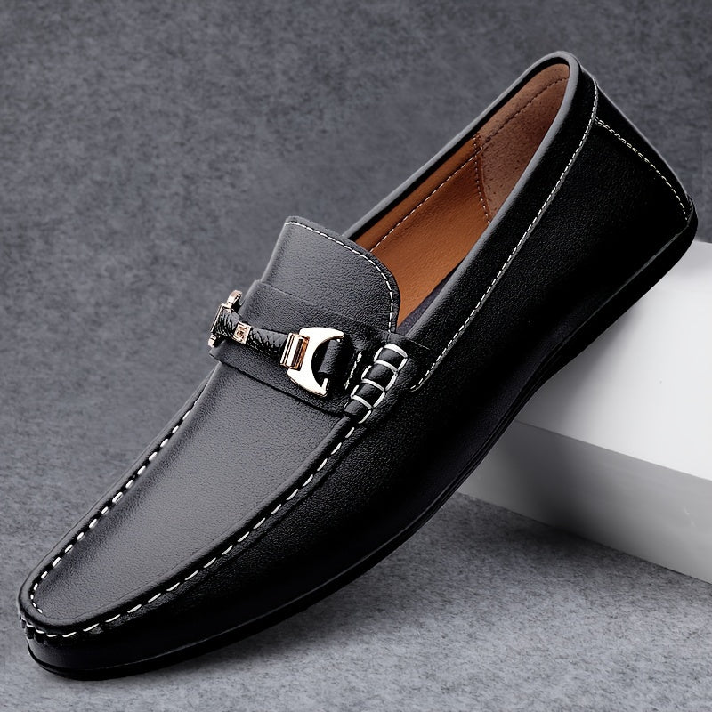 Men's Slip-On Loafers Leather Driving Shoes Business Casual
