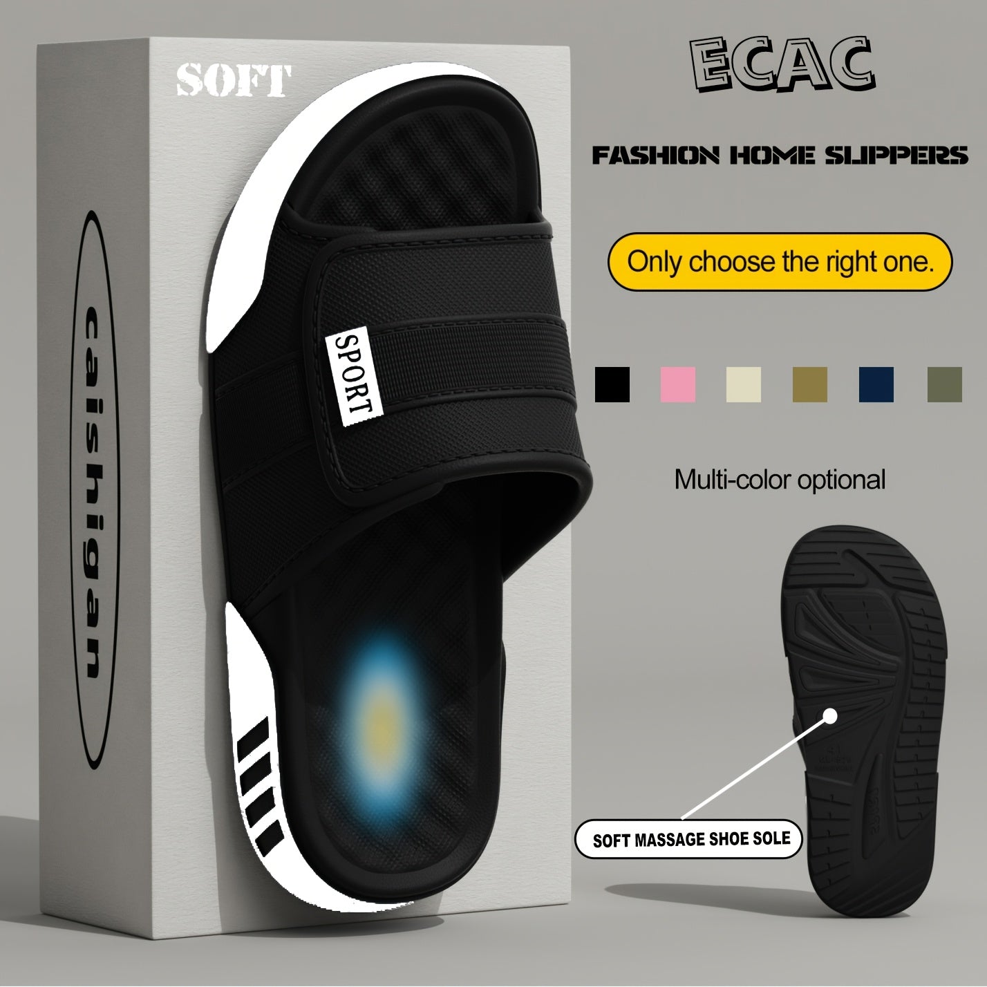 Men's Summer Flat Sandals with Thick Soles, Comfortable and Soft, Casual and Simple, Fashionable and Versatile, Thick Sole Trend, Street Style, Men's Sandals. - ayq
