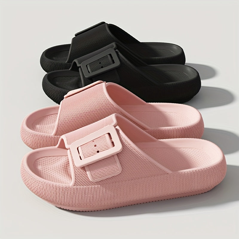 Men's Casual EVA Slippers with Adjustable Buckle and Non-Slip Sole