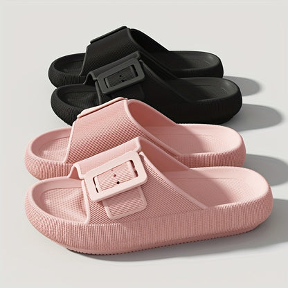 Men's Casual EVA Slippers with Adjustable Buckle and Non-Slip Sole
