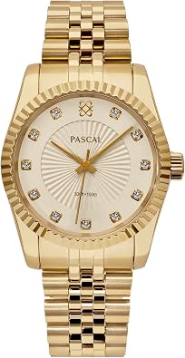 PASCAL Timeless Classic Diamond Swiss Quartz Watch for Men