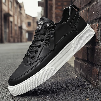 Men's Low-Top Casual Athletic Shoes with Thick PVC Sole