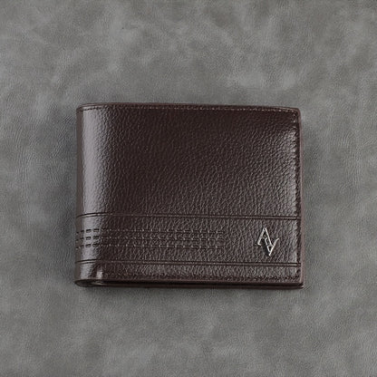 Men'S Large Capacity Lightweight Wallet - Business Casual & Everyday Use with Golden-Tone Hardware, Multiple Card Slots, Cash Pocket & ID Window - Durable Synthetic