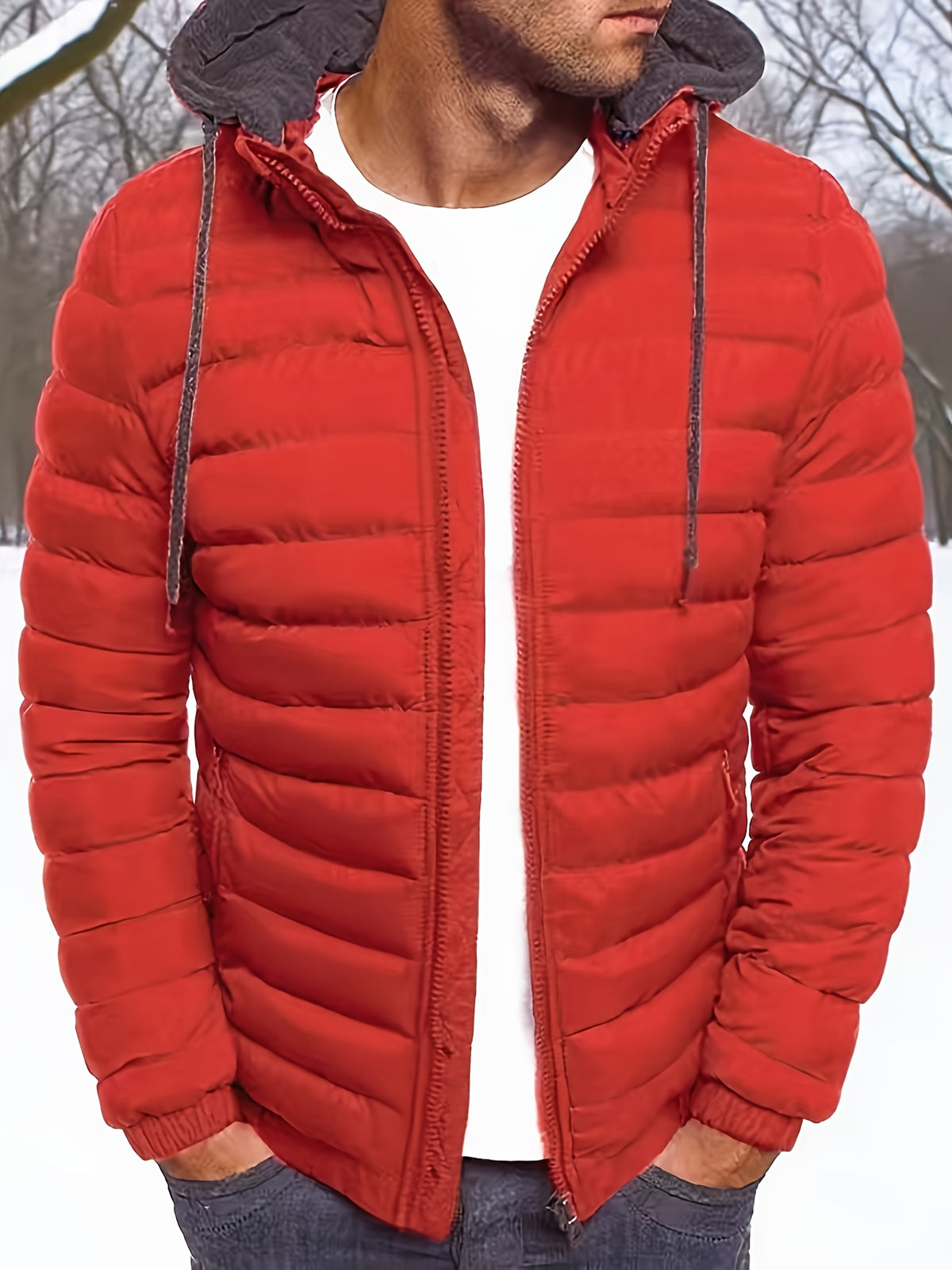 Men's Zipper Hoodie Jacket for Fall and Winter Casual Wear