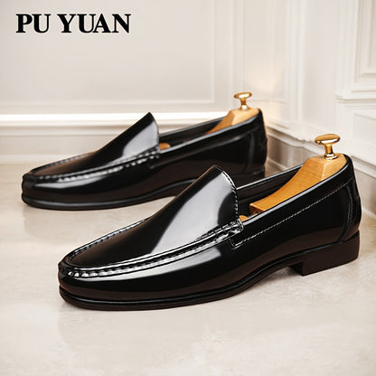 Men's Plus Size Slip-On Loafers with Durable Rubber Sole
