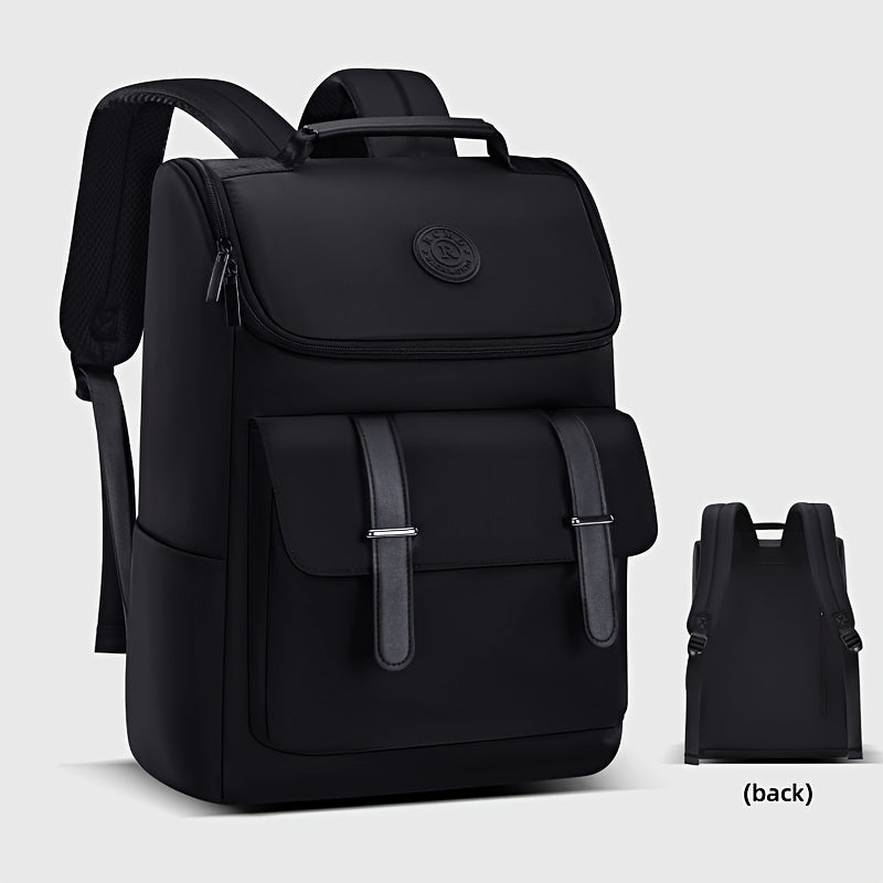 Men'S Large Capacity Laptop Backpack - Soft Shell, Durable  Easy to Clean, Multi-Functional Casual Business Travel Bag with Zipper Closure, Hand Washable, Commute Essentials   Casual Style   Zippered Closure