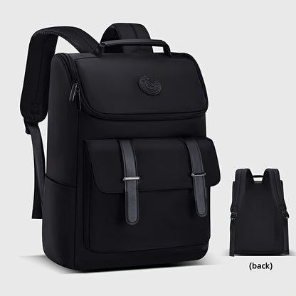 Men'S Large Capacity Laptop Backpack - Soft Shell, Durable  Easy to Clean, Multi-Functional Casual Business Travel Bag with Zipper Closure, Hand Washable, Commute Essentials   Casual Style   Zippered Closure