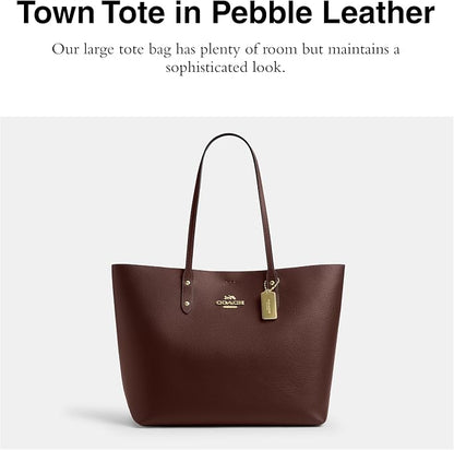 Coach Town Women's Leather Tote Bag