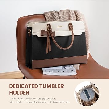 Women’s Leather Laptop Tote Bag Waterproof Business Briefcase