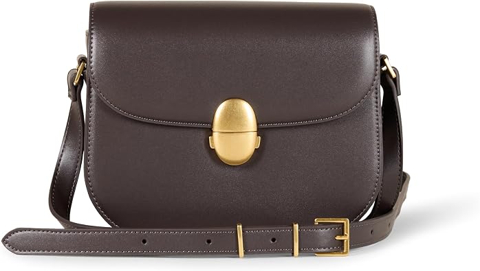 Women's Crossbody Flap Bag with Adjustable Strap and Pocket