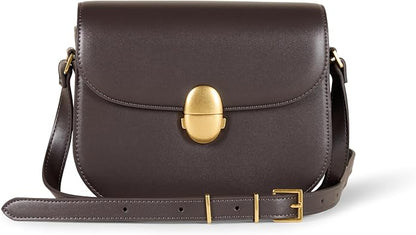 Women's Crossbody Flap Bag with Adjustable Strap and Pocket