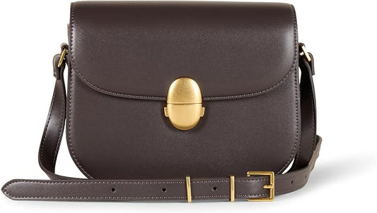 Women's Crossbody Flap Bag with Adjustable Strap and Pocket