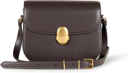 Women's Crossbody Flap Bag with Adjustable Strap and Pocket