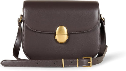Women's Crossbody Flap Bag with Adjustable Strap and Pocket