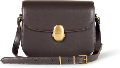 Women's Crossbody Flap Bag with Adjustable Strap and Pocket