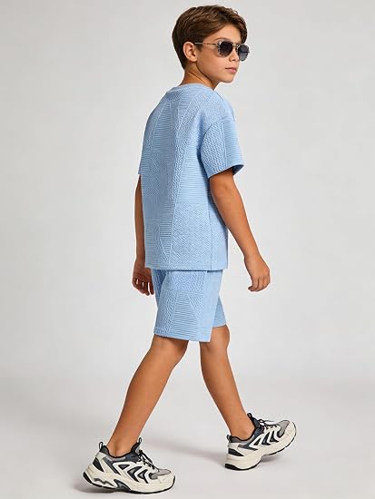Boys Summer Short Sleeve Top & Shorts Set Ages 6-12