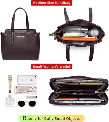 Women’s 3-Piece Tote Bag and Wallet Set – Stylish Shoulder Satchel