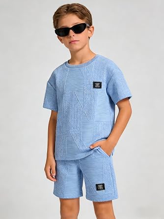 Boys Summer Short Sleeve Top & Shorts Set Ages 6-12