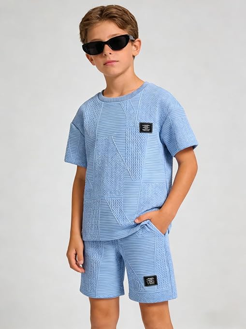 Boys Summer Short Sleeve Top & Shorts Set Ages 6-12