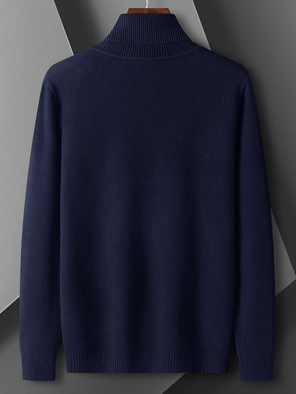 Men's High Neck Fashion Warm Comfortable Soft Skin-Friendly Commuter Sweater Inner Layer 1NG01