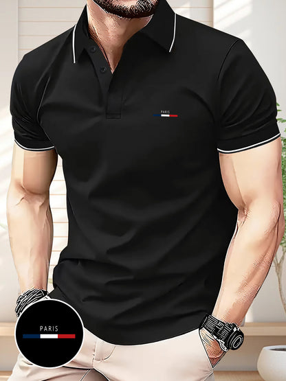 Summer Business Casual Outdoor Short Sleeve Trendy Men's Golf Shirt, Loose Fit Printed Top for Couples and Unisex Wearers - ayq