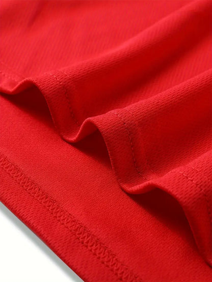 Men'S 2026 Happy New Year Santa Claus Graphic T-Shirt - Breathable Summer Casual Tee with Golden & Red Print, Regular Fit Round Neck Short Sleeve, Festive Clothing, Comfortable Fit, Holiday Shoppers