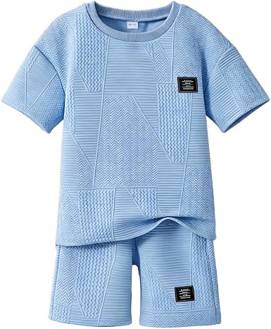 Boys Summer Short Sleeve Top & Shorts Set Ages 6-12