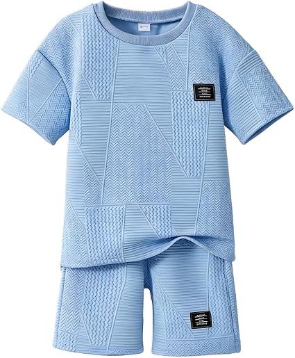 Boys Summer Short Sleeve Top & Shorts Set Ages 6-12
