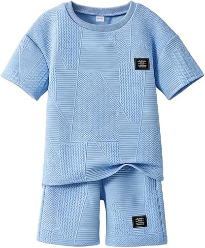 Boys Summer Short Sleeve Top & Shorts Set Casual Outfit