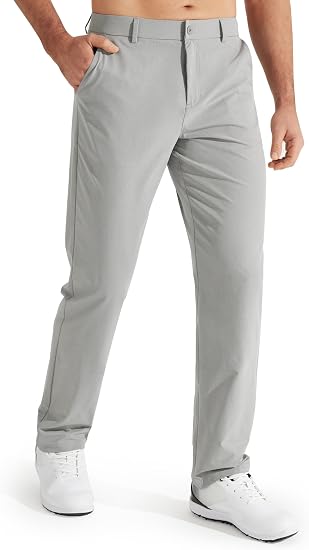 Men's Stretch Golf Pants Lightweight Casual Work Trousers