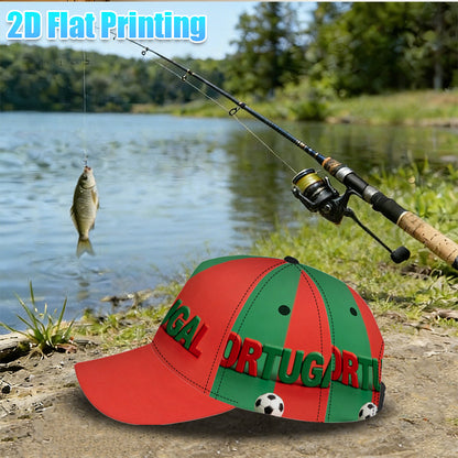 Adjustable Portugal Flag Football Cap Lightweight Casual Hat