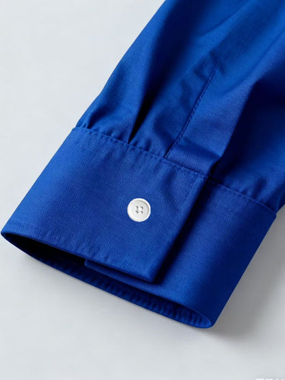 Men's Casual Minimalist Logo Print Shirt for Spring and Fall