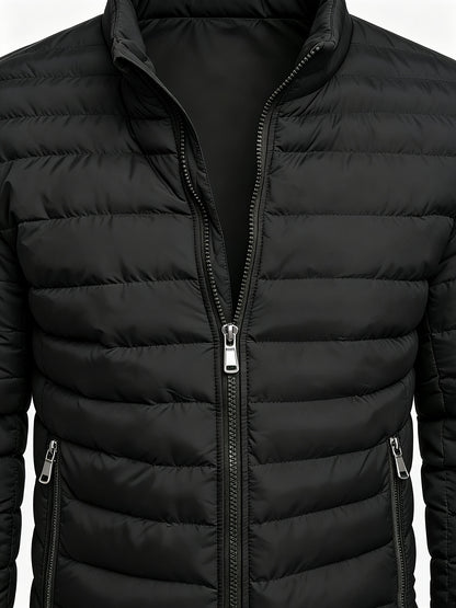 Men's Slim Fit Lightweight Stand Collar Windproof Jacket