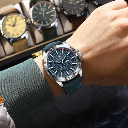 POEDAGAR Men's Casual Quartz Watch with Date & Waterproof