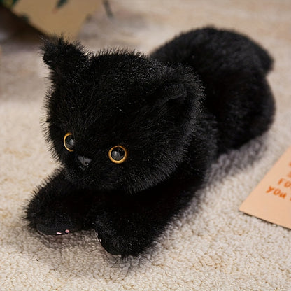 Premium Stuffed Animal Plush Toy Realistic Cat Plush Animals Cute Kitten Plushies Toy Gifts for Boys and Girls